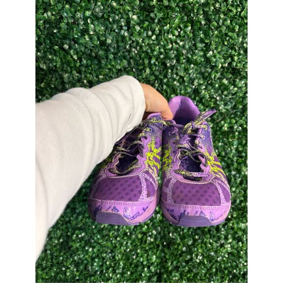 Asics Purple and Lime Athletic Shoes - Picture 4 of 8